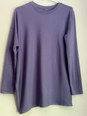 Kit and Ace Dusty Lavender Long Sleeve Crew Tee